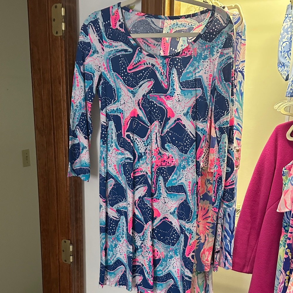 Lilly Pulitzer Starfish Print Dress - Blue and Pink